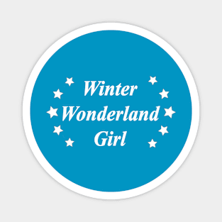 winter wonderland girl Magnet